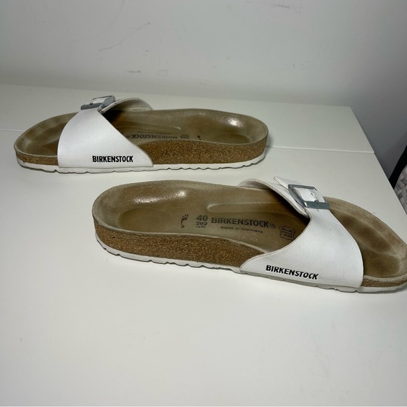 Birkenstock women’s White Birko-Flor Madrid one strap Summer spring Sandals 40 - Picture 8 of 9